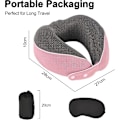 Miniatyrbild 5 av 5: U-formad Resekudde Mjuk Memory Foam Nackkudde för Flygplan, Bil (rosa)