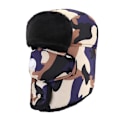 Miniatyrbilde 1 av 2: Vinterlue som holder deg varm Unisex Vinter Trapper Aviator Trooper Øreklaff Ski Lue Cap Black