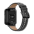 Miniatyrbilde 2 av 5: For Xiaomi Redmi Watch 2 Lite - Utbyttbar rem i ekte skinn - Justerbar klokkereim Black, Black Style B