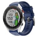 Miniatyrbilde 1 av 5: For Garmin Approach S62 metallspenne ensfarget silikonklokkerem Midnight Blue