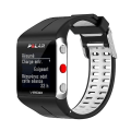 Miniatyrbilde 1 av 5: For Polar V800 Gps Smart Watch Tofarget stålspenneklokkebånd Black-White