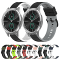 Miniatyrbilde 3 av 5: For Garmin Garminmove Luxe 20 mm tofarget silikonklokkerem Pink-White