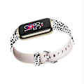 Miniatyrbillede 3 af 4: Til Fitbit Luxe Special Edition-tryk af silikoneurrem Black Leopard