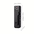 Miniatyrbillede 1 af 5: Trådløst kamera 1080P Mini Body Camera med 180° roterbart objektiv, bevægelsesdetektering, infrarød nattesyn