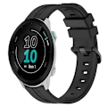 Miniatyrbild 1 av 5: För Garmin Forerunner 158 20 mm konkavt randigt Slicone watch Black