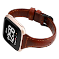 Miniatyrbillede 3 af 5: Til Fitbit Versa Crazy Horse Texture ægte læderurrem Red Brown