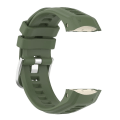 Miniatyrbillede 4 af 5: Til Garmin Instinct 2s Silikone rustfrit stål spændeurrem Dark Green