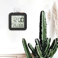 Miniatyrbillede 2 af 5: Vækkeur Bærbar LCD-skærm Temperaturvisning Sort