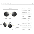 Pikkukuva 4 / 5: Vintage Pyöreä John Lennon Polarisoidut aurinkolasit Miesten Naisten Circle Hippie Aurinkolasit 2 Pack (Black- Gold)