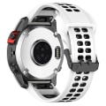 Miniatyrbillede 2 af 5: Til Garmin Enduro / Coros Vertix 2 26mm Quick Release Double Row Silicone Watch Band White Black