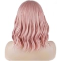 Miniatyrbilde 5 av 5: 14 Trendy parykk, rosa - sjarmerende syntetisk parykk med langt hår, bølget, luftig smell med netting - for kvinner