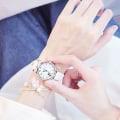 Miniatyrbild 2 av 2: Söta öron Kitten Dial Strap Quartz Watch, White Jiujiuso