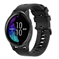 Miniatyrbillede 1 af 5: Til Garmin Venu 20 mm ensfarvet blød silikone urrem Black