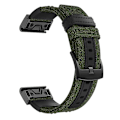 Miniatyrbillede 4 af 5: Lærreds- og læderurrem til Garmin Fenix5x Plus Fenix3, håndledsrem Størrelse: 150+110 mm Army Green