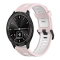 Miniatyrbilde 1 av 5: For Garminmove 3 20 mm vertikalt mønster tofarget silikonklokkebånd Pink-White