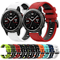 Miniatyrbillede 3 af 5: Til Garmin Fenix ​​5 22mm To-farve Sports Silikone Watch Band Black-White