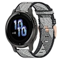 Miniatyrbillede 1 af 5: Til Garmin Venu 2s 18mm nylonvævet urrem Grey