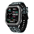 Pikkukuva 2 / 5: Garmin Fenix 7 / 7 Pro / 6 / 5 -vaihtohihna, 22 mm säädettävä silikoniranneke Camouflage Black