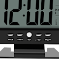 Miniatyrbild 3 av 5: Väckarklocka Digital Väckarklocka Skrivbordsklocka Svart