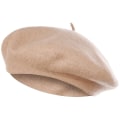 Pikkukuva 1 / 4: Villabarettihattu, yksivärinen ranskalaistyylinen lämmin cap naisille Retro Syksy ja Talvi Villamaalarihattu Naisten Baretti Kaikki ottelut Beige