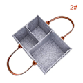 Miniatyrbilde 2 av 5: Baby Bleie Organizer Caddy Filt Endring Bleie Barn Oppbevaring Bæreveske Grå