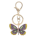 Miniatyrbild 1 av 4: Nyckelring Fjäril Zinklegering Rhinestone Bling Bling Modehänge för Ryggsäck PlånbokGrön