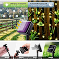 Miniatyrbillede 2 af 5: 7M 50 LED Kirsebærblomst Solcelle Lyskæde Have Fe Lys 7M