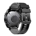 Miniatyrbillede 1 af 3: Til Garmin Fenix ​​7x 26 mm Plain Weave To-farve Quick Release Silikone Watch Band Black Grey
