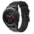Miniatyrbild 2 av 5: Watch av canvas och läder för Garmin Fenix5x Plus Fenix3, handledsrem Storlek: 150+110 mm Black