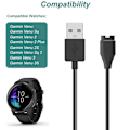 Miniatyrbilde 2 av 5: Lader for Garmin Venu 3/Venu 3S/Venu 2/Venu 2 Plus/Venu 2S/Venu Sq 2/Venu Sq/Venu, ladekabel plus en portbeskytter