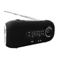 Nödhandvevväderradio med 2000mAh Backup-batteri Svart