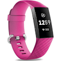 Pikkukuva 1 / 5: Vedenpitävä watch hihna Fitness Sport Ranneke, joka on yhteensopiva Fitbit Charge 4 / Fitbit Charge 3 Se - Multi Color kanssa Hot Pink Small