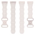 Miniatyrbilde 4 av 5: For Fitbit Versa 4/3/Sense 1/2 Lace Hollowed Silicone Watch Band Official Moon White