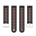 Miniatyrbillede 2 af 5: Til Suunto 9 Peak Universal Colorful Hole Silicone Watch Band Black Orange