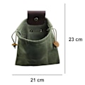 Miniatyrbilde 5 av 5: Lerretspose for fôring, hagefruktplukking, sopplukking for fotturer, camping, jakt, strandkjemming, sammenleggbar, enkel å bære med seg Green
