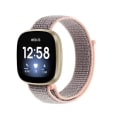 Miniatyrbilde 1 av 3: For Fitbit Versa 3 Nylon Loop Watch Band Pink Sand