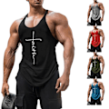 Miniatyrbild 2 av 2: Herrväst Bodybuilding Gym Kläder Träning Löpning Träning Linne ärmlös väst Army Green M
