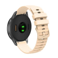 Miniatyrbillede 2 af 5: Til Garmin Venu 2s 18 mm bølget prikket ensfarvet silikoneurrem Starlight Color