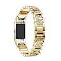Miniatyrbillede 3 af 5: Diamantbesat urrem i massivt rustfrit stål til Fitbit Charge 2 Gold