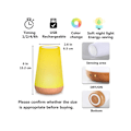 Miniatyrbilde 2 av 5: LED nattlys berøringsbordlampe nattbord dimmbar fargeendrende skrivebordslampe USB oppladbar bordlampe