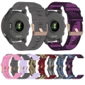 Miniatyrbilde 4 av 5: For Garmin Vivoactive 4 22 mm nylonvevd klokkerem Grey