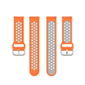 Pikkukuva 3 / 4: For Fitbit Versa 2 / Versa Lite / Blaze 23mm urheilullinen kaksiväri silikoninen rannekoru Orange Grey
