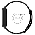 Miniatyrbild 4 av 5: Silikonarmband för Xiaomi Band 8 Active/Redmi Band 2 Smartwatch (Midnattsblå)