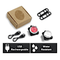 Miniatyrbillede 4 af 5: Led Skateboard Lights Underglow - Longboard Lights USB Genopladelig for- og bagside. Ideelt tilbehør til elektriske skateboardlygter (sort)