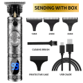 Miniatyrbilde 1 av 5: T9 USB Elektrisk hårklippemaskin Oppladbar hårklipper Barbermaskin Trimmer For menn Barber Profesjonell skjeggtrimmer Silver
