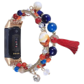 Miniatyrbilde 1 av 4: For Fitbit Versa 3 / Sense Round Bead Chain Watch Band Colorful