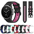 Miniatyrbild 3 av 5: För Garmin Fenix ​​5s 22 mm silikon watch i två färger White-Black