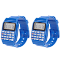 Miniatyrbillede 5 af 5: Fad Børn Silikone Date Multi-purpose Børne Elektronisk Lommeregner Armbåndsur Rose red