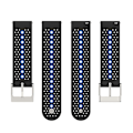 Miniatyrbillede 2 af 5: Til Suunto 9 Peak Universal Colorful Hole Silicone Watch Band Black Blue
