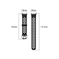 Miniatyrbilde 4 av 4: Solid Color Pustende Silikon Smartwatch Rem for Huawei Rem 8 (Grå)